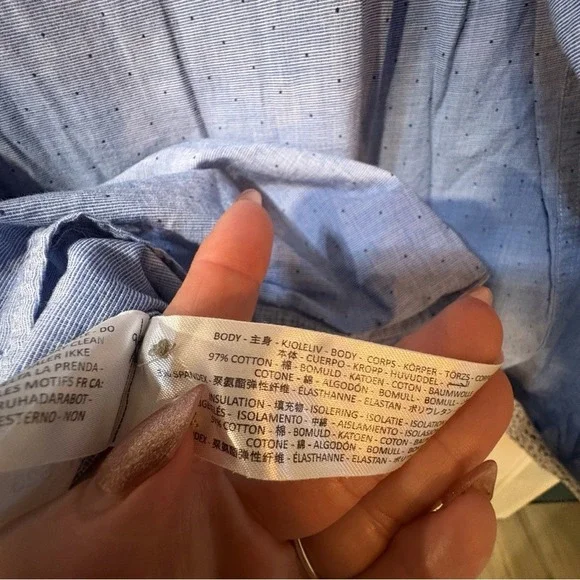 Ariat Modern Fit Blue Micro-Dot Button-Down Shirt – Men's XL - Picture 8 of 8